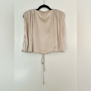 The Sei Gathered Silk Satin Top Sz 0 $529